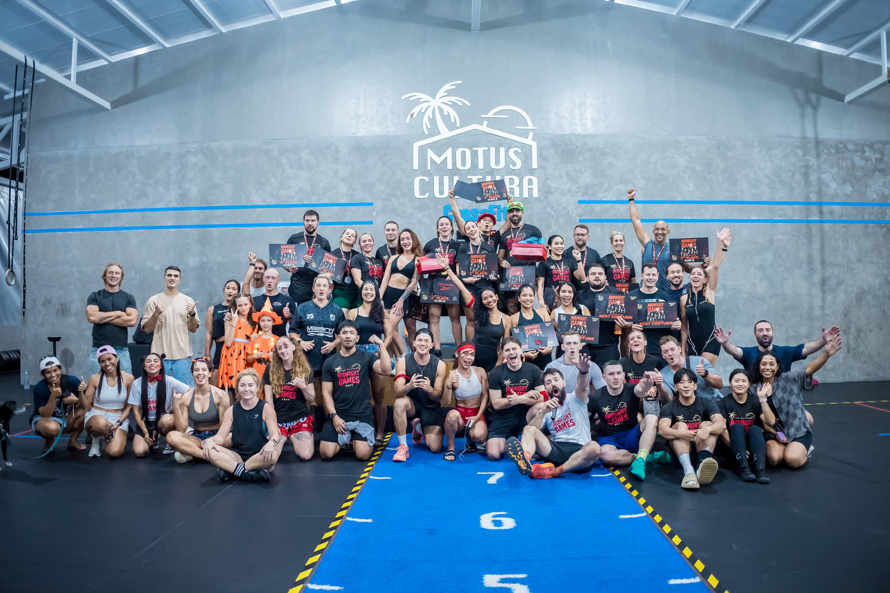 All Midnight Games I athletes together after the final